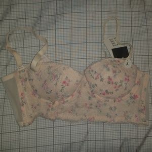 H&M Blush Pink Balconette Bustier Strapless A34